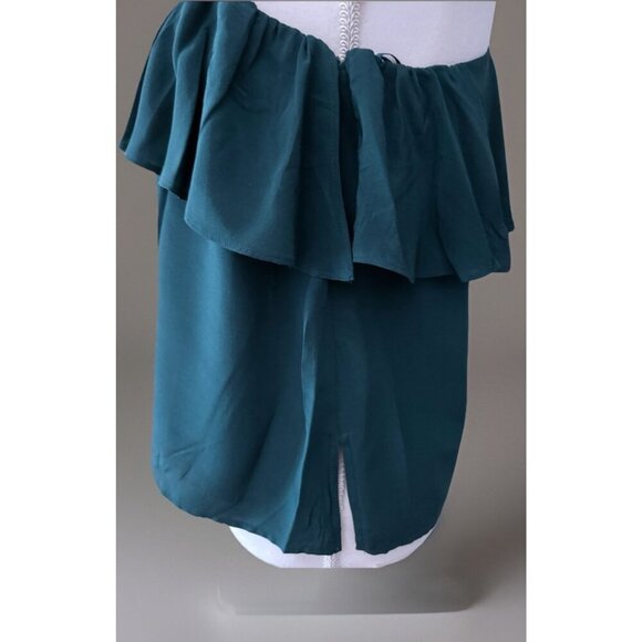 Maeve‎ Women’s Silk Blouse Lined One  Shoulder Size 6 Designer Evening Luxury - Picture 6 of 7